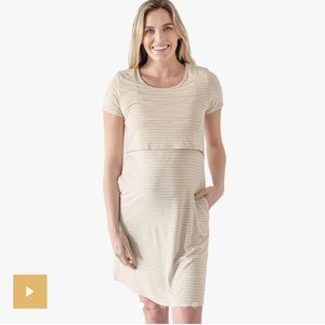Kindred Bravely Eleanora Bamboo Maternity & Nursing Lounge Dress